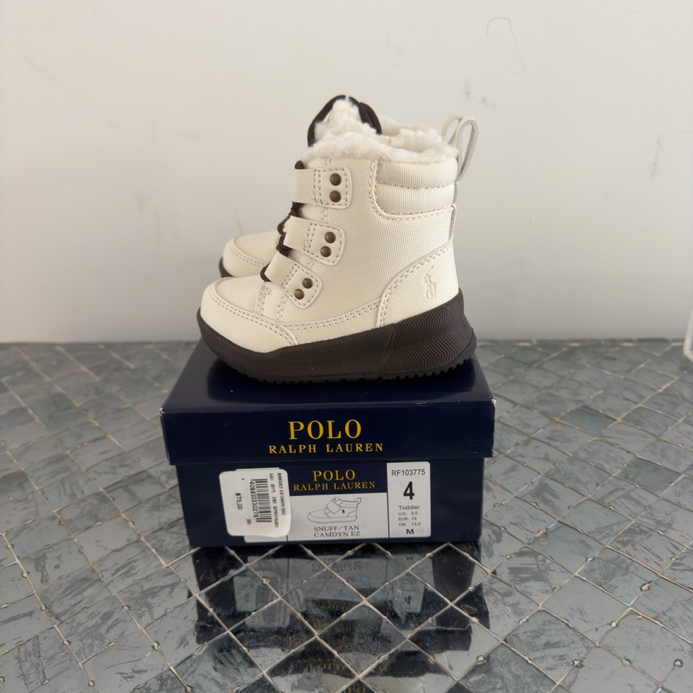 Ralph Lauren Kids' White and Black Boots
